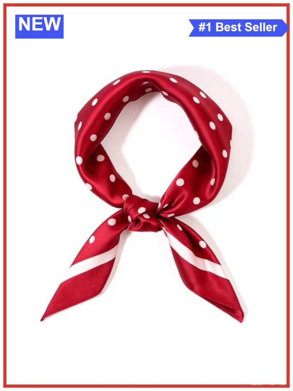 Chiffon Polka Dot Bandana Square Scarf - Lightweight Polyester Neck Head Wrap